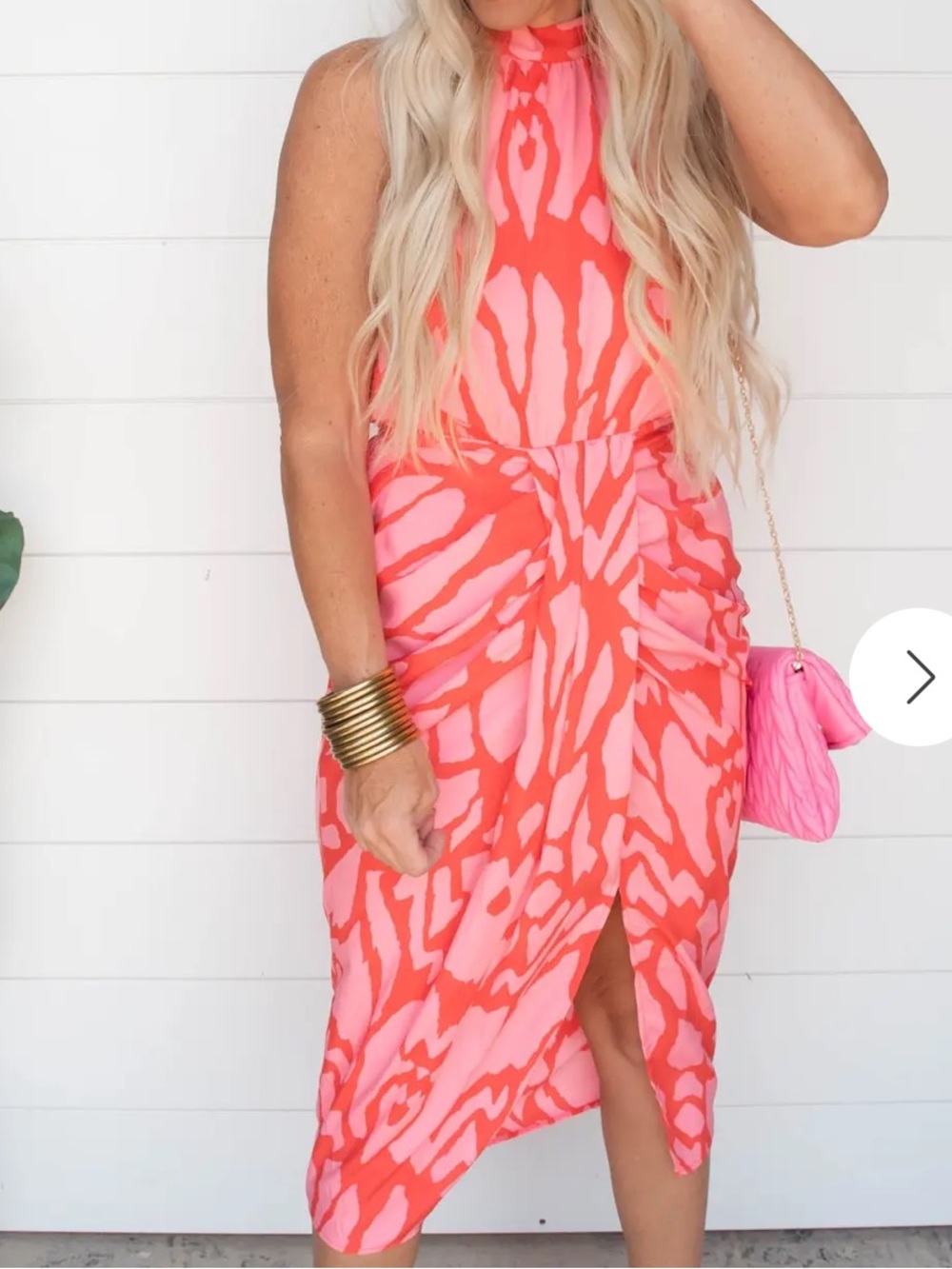 Gilli Colorful Halter Neck Dress